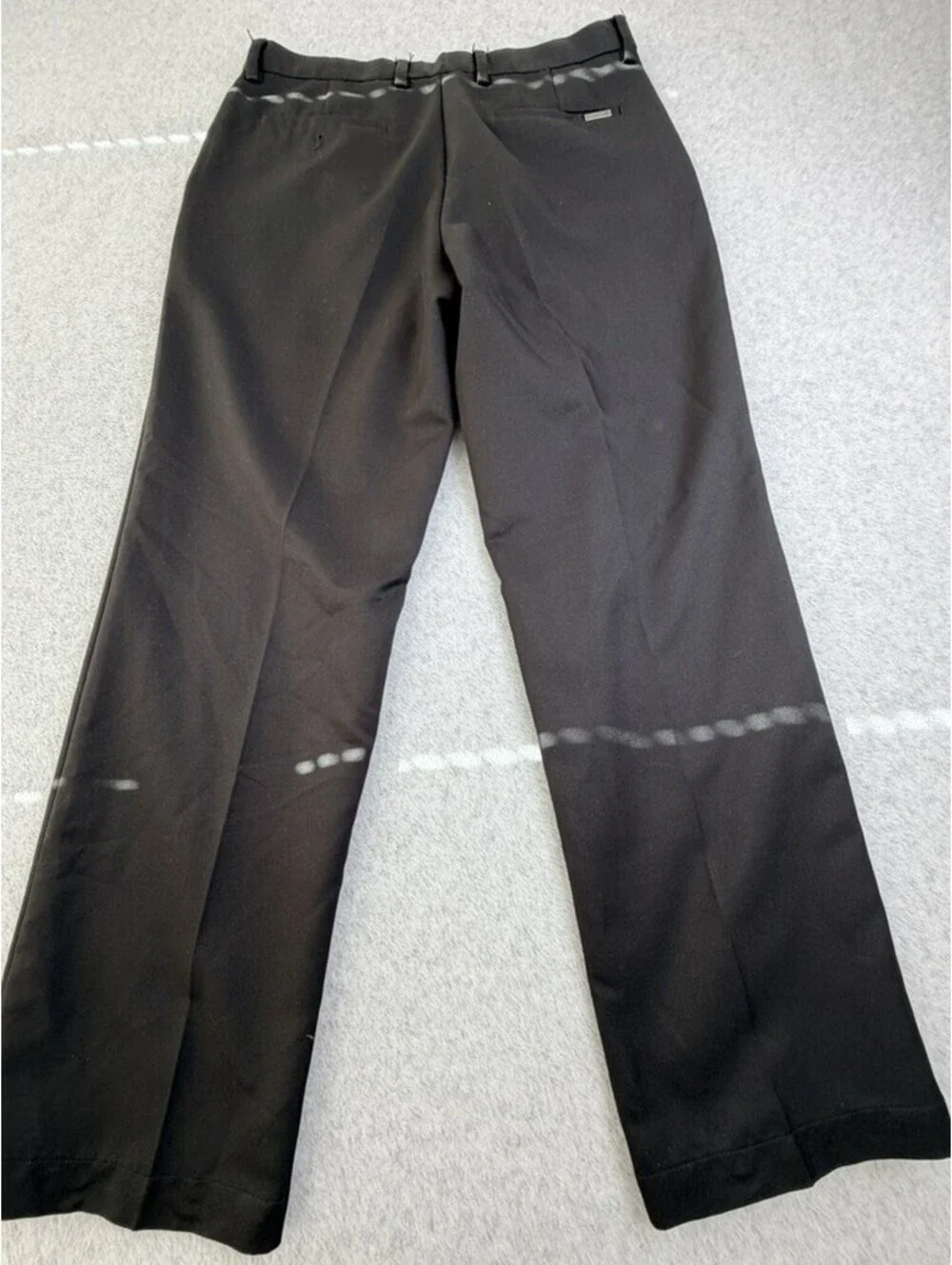 Greg Norman Tasso Ella Mens Dress Pants 32W 30L Black Polyester Flat Front